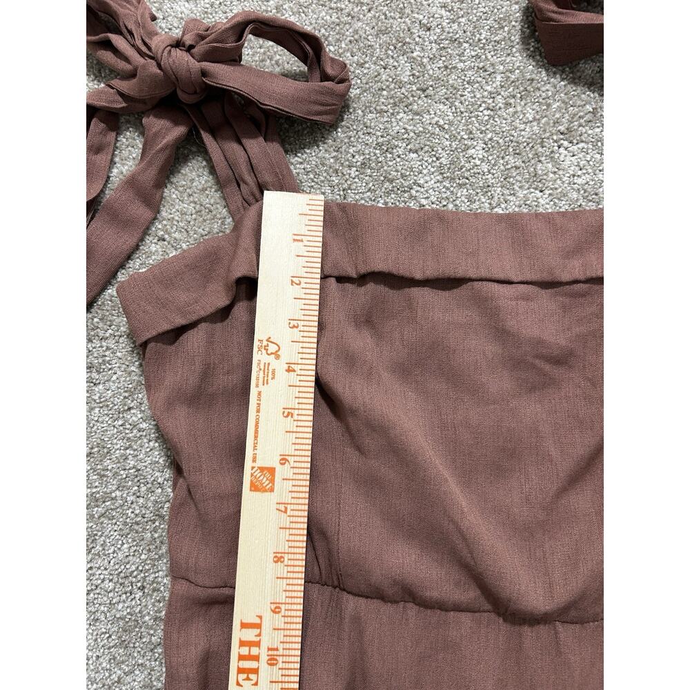 NEW Altar'd State | Wrenlee‎ Bow Tie Midi Dress | Women's L | Brown - Picture 4 of 13